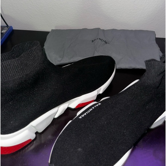 Balenciaga trainers, size 10, black with red - Picture 2 of 4